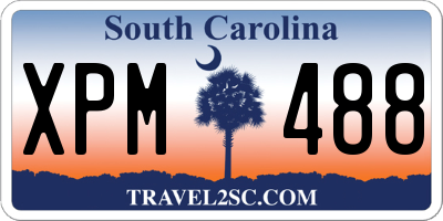 SC license plate XPM488