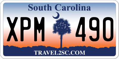 SC license plate XPM490