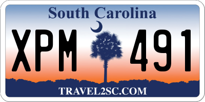 SC license plate XPM491