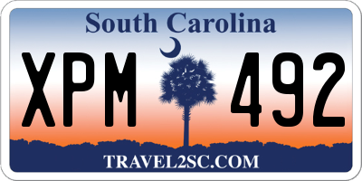 SC license plate XPM492