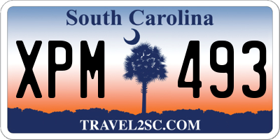 SC license plate XPM493