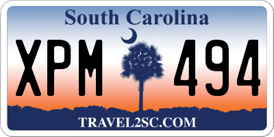 SC license plate XPM494