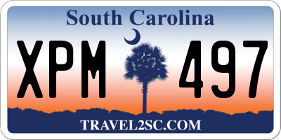 SC license plate XPM497