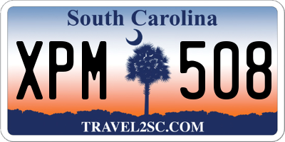 SC license plate XPM508