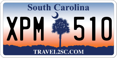 SC license plate XPM510