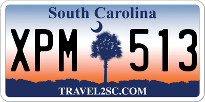 SC license plate XPM513