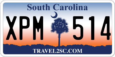SC license plate XPM514