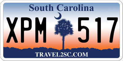 SC license plate XPM517