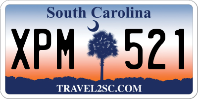 SC license plate XPM521