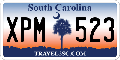 SC license plate XPM523
