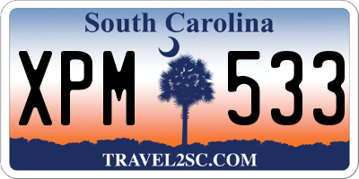 SC license plate XPM533