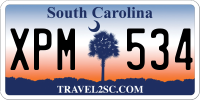 SC license plate XPM534