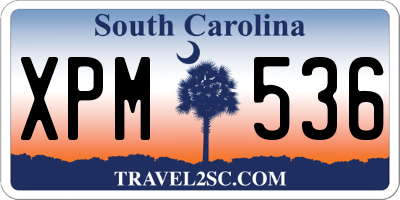 SC license plate XPM536