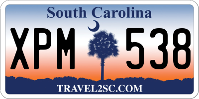 SC license plate XPM538