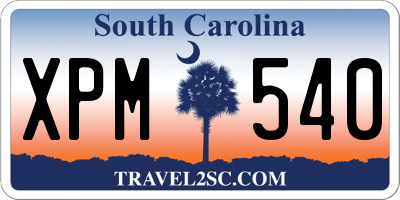 SC license plate XPM540