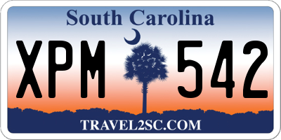 SC license plate XPM542