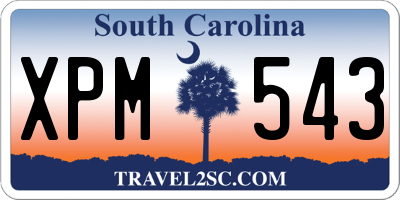 SC license plate XPM543