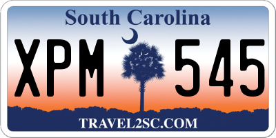 SC license plate XPM545