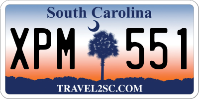 SC license plate XPM551