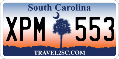 SC license plate XPM553