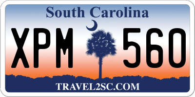 SC license plate XPM560