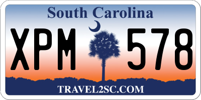 SC license plate XPM578
