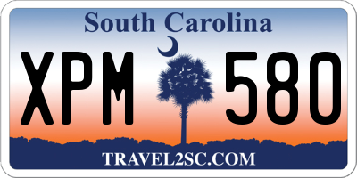 SC license plate XPM580