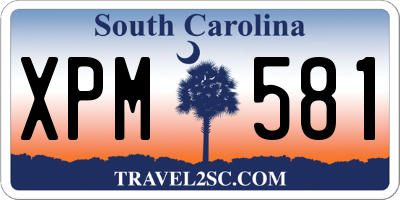 SC license plate XPM581