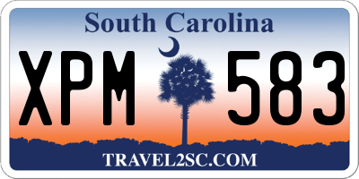 SC license plate XPM583