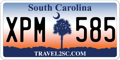 SC license plate XPM585