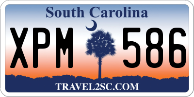 SC license plate XPM586