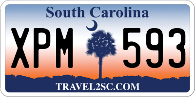 SC license plate XPM593