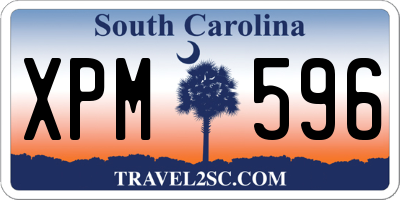 SC license plate XPM596