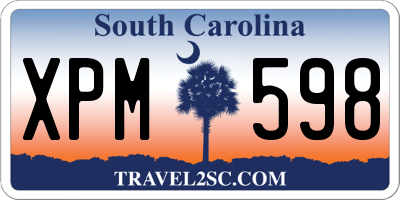 SC license plate XPM598