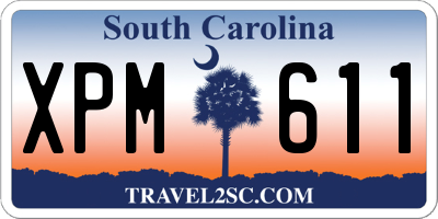 SC license plate XPM611
