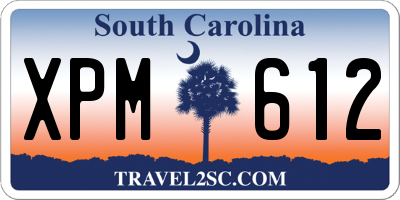 SC license plate XPM612