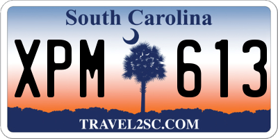 SC license plate XPM613