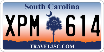 SC license plate XPM614