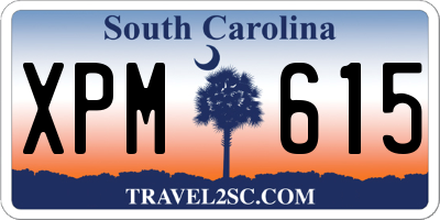 SC license plate XPM615