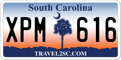 SC license plate XPM616