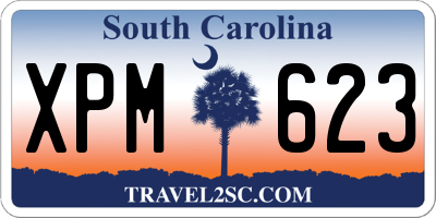 SC license plate XPM623