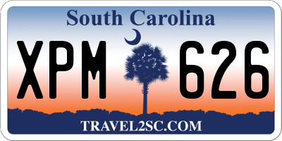 SC license plate XPM626