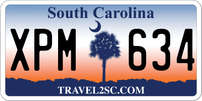 SC license plate XPM634