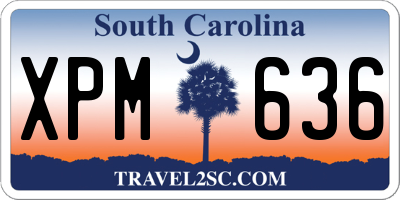 SC license plate XPM636