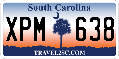 SC license plate XPM638