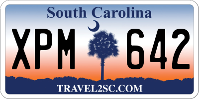 SC license plate XPM642