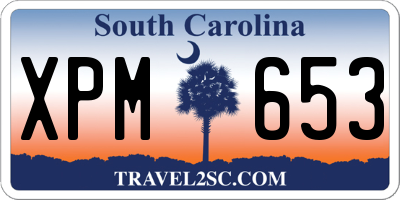 SC license plate XPM653