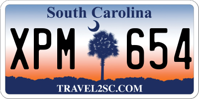 SC license plate XPM654