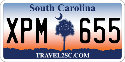 SC license plate XPM655
