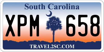 SC license plate XPM658
